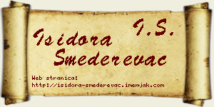 Isidora Smederevac vizit kartica